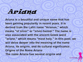 meaning of the name "Ariana"