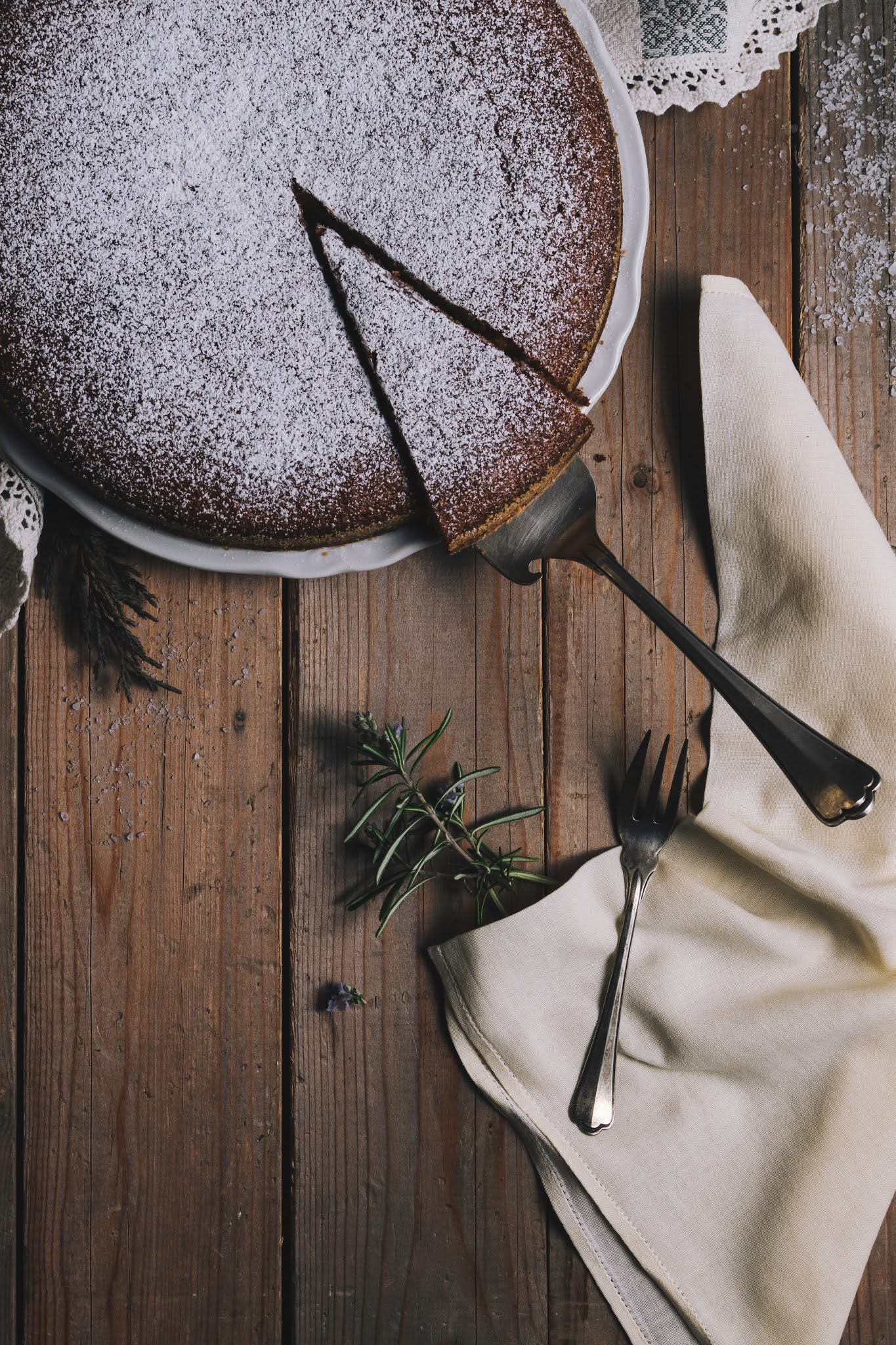 cake with a slice being cut