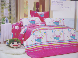 sprei anak motif hello kitty