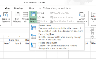 Cara Mengunci Kolom Atau Baris Di Microsoft Excel