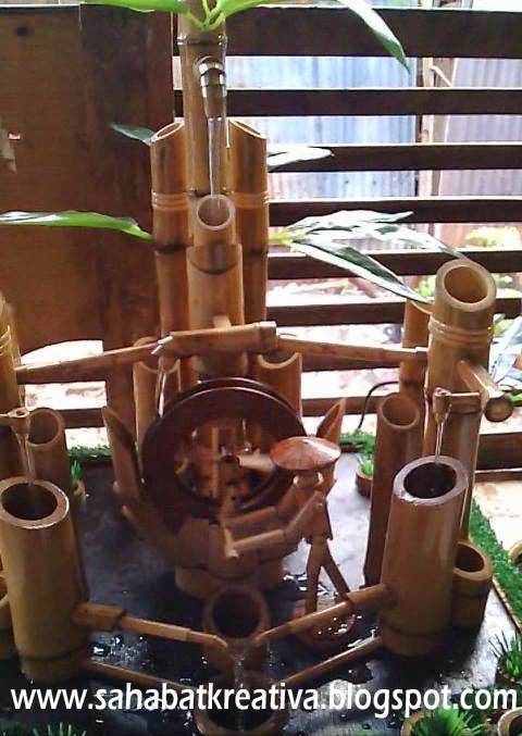  Air  Mancur  dari  Bambu  pengrajin dari  bambu  bekasi jawa 