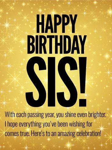 happy birthday sis message