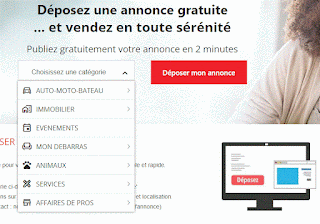 Rubrique pour déposer une annonce