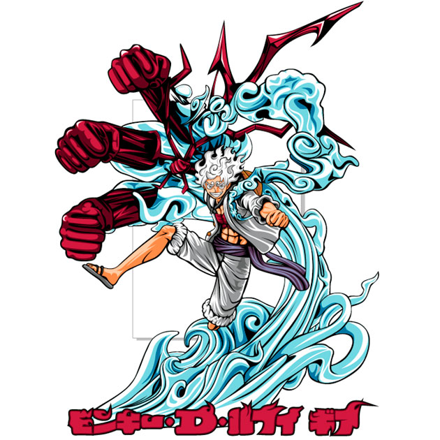 ONE PIECE GEAR 5 FIGHT Vectores de Anime