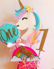 Unicorn Party Fiesta Temática de Unicornio Decoración Centros de Mesa Centerpiece