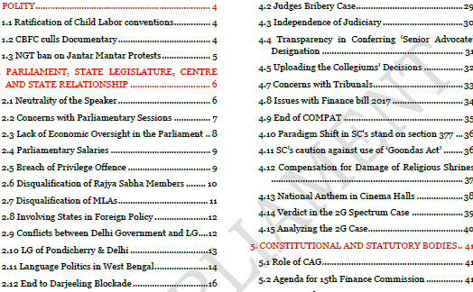 Polity and Governance I