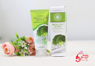 Cách sử dụng kem bông cải xanh Ladykin Broccoli Super Brightening Cream