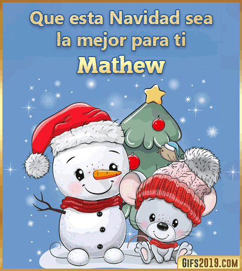 Tarjetas animadas de feliz navidad para mathew