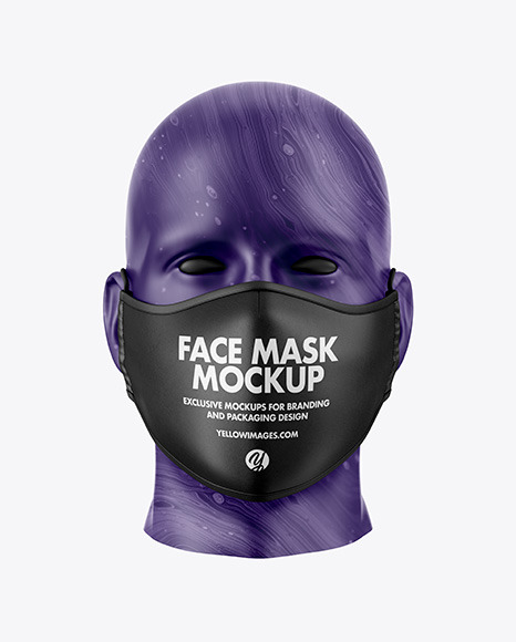Download Download Free Face Mask Mockup PSD Design Template