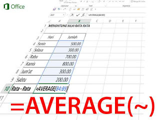 Cara menghitung rata - rata dengan excel
