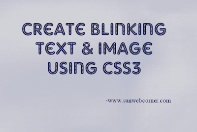 Blinking text and image css