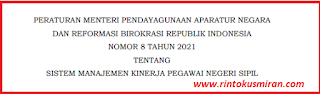 MULAI 01 JULI 2021, PNS SUSUN SKP BERDASARKAN PERMAN RB NOMOR 08 TAHUN 2021