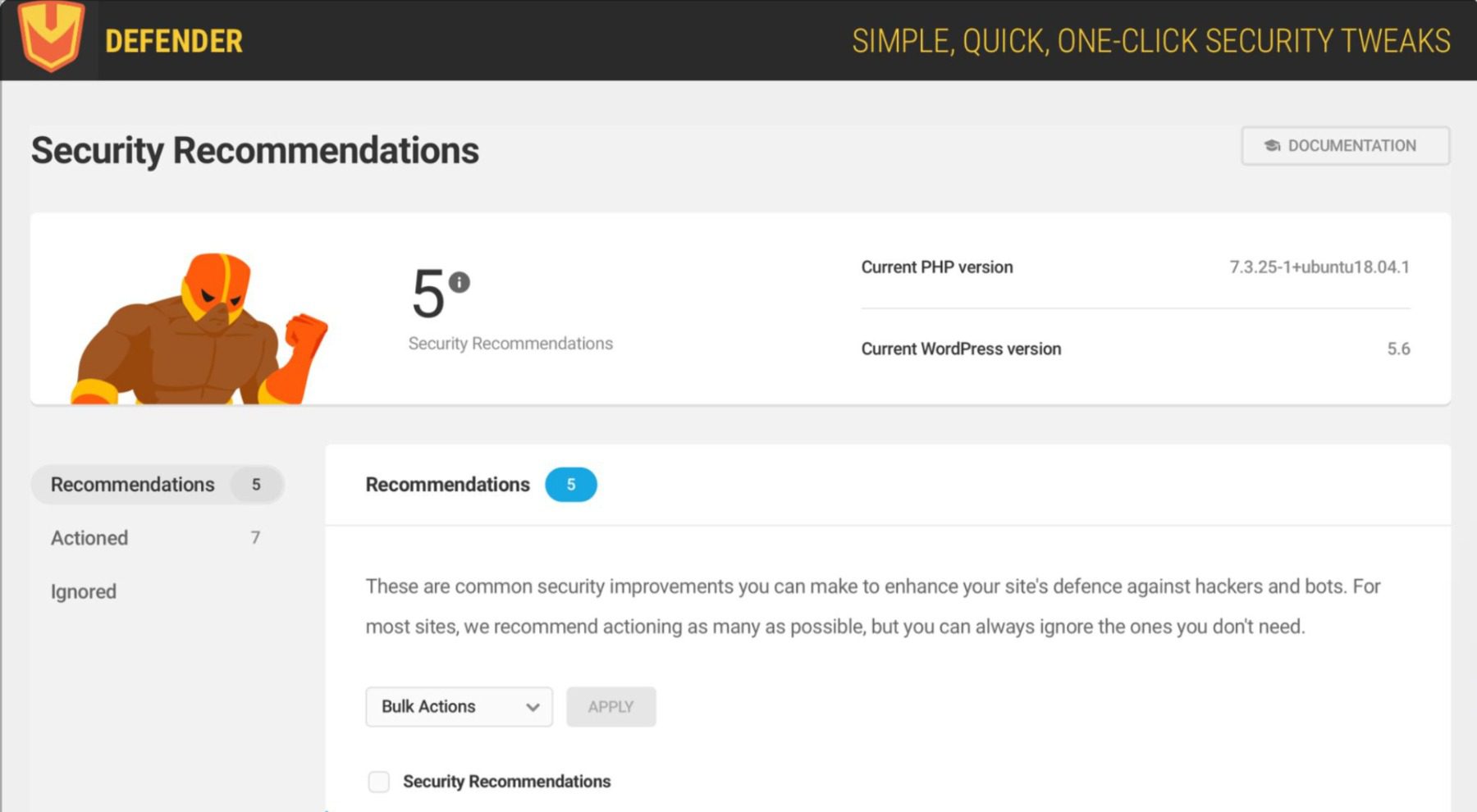 Defender Security Plugin
