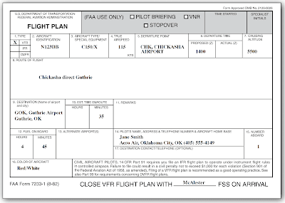 Filing a VFR Flight Plan