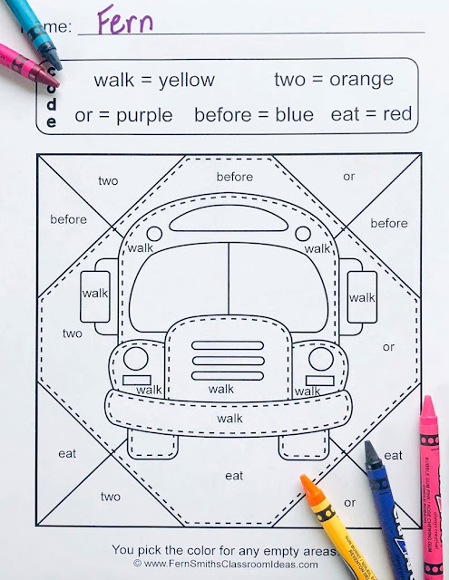 Color By Code Dolch 200 Your students will adore these TWENTY Dolch Words - Dolch 200 Color Your Answers worksheets while learning and reviewing ALL 200 words from the Dolch 200 list. Practice the Dolch Word reading skills at the same time as having some joy and fun of coloring in your classroom! You will love the no prep, print and go Color By Code Worksheets with Answer Keys Included. Bind them altogether for independent seat work, pass one out each morning for morning work / bell work. Perfect for homework that will not have confused and angry parent emails! Perfect for emergency substitute classroom work, answer keys included to help the sub. The possibilities are endless!