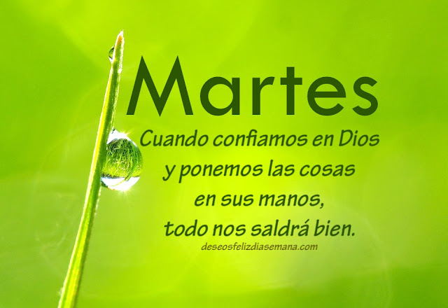 imagen con frases del martes cortas cristianas