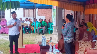 Calon Kades Salo Terpilih Ihfazni Arham Sampaikan Aspirasi, Saat Reses  Anggota DPRD Riau Yuyun Hidayat di Salo Timur