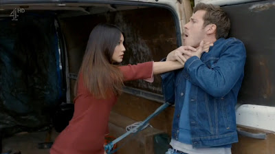 Mia (Gemma Chan) strangles Ed (Sam Palladio)