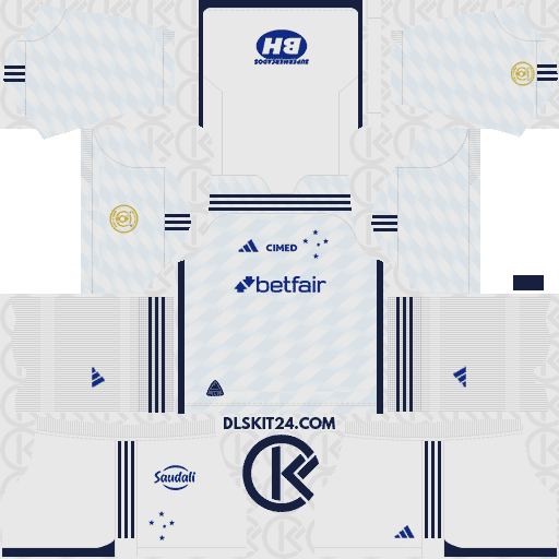 Cruzeiro EC Kits 2023-2024 Adidas - Dream League Soccer Kits 2024 (Away)