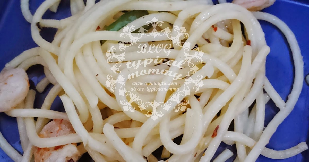 Allene: Resepi Spaghetti Aglio Olio seafood sangat mudah