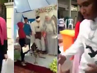 Kocak ! Kepergok Kawin Lagi, Istri Labrak Suaminya Saat Resepsi Pernikahan Sama Istri Keduanya, Ini Videonya