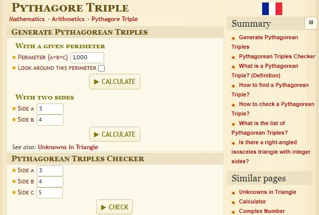 cara menghitung Tripel Pythagoras Online gratis -3