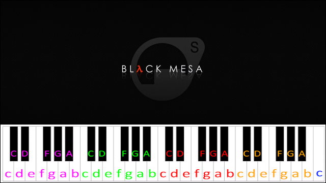 Black Mesa - End Credits 2 Piano / Keyboard Easy Letter Notes for Beginners