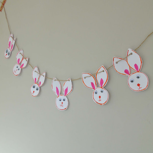 How to create Easter Bunny Bunting using toilet roll tubes