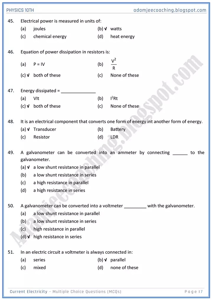 current-electricity-mcqs-physics-10th