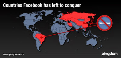 Los paises donde facebook no es dominador