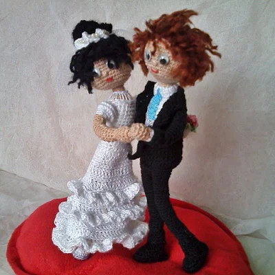 Decoração de casamento Amigurumi