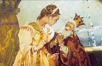 Царь-девица и царь в сказке "Конек-горбунок"