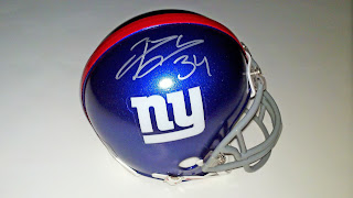 Brandon Jacobs Signed Autograph Mini Helmet