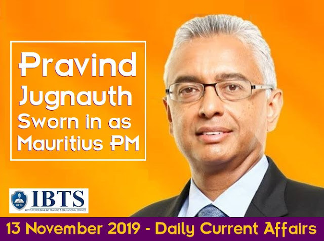 13 November 2019 - Daily Current Affairs