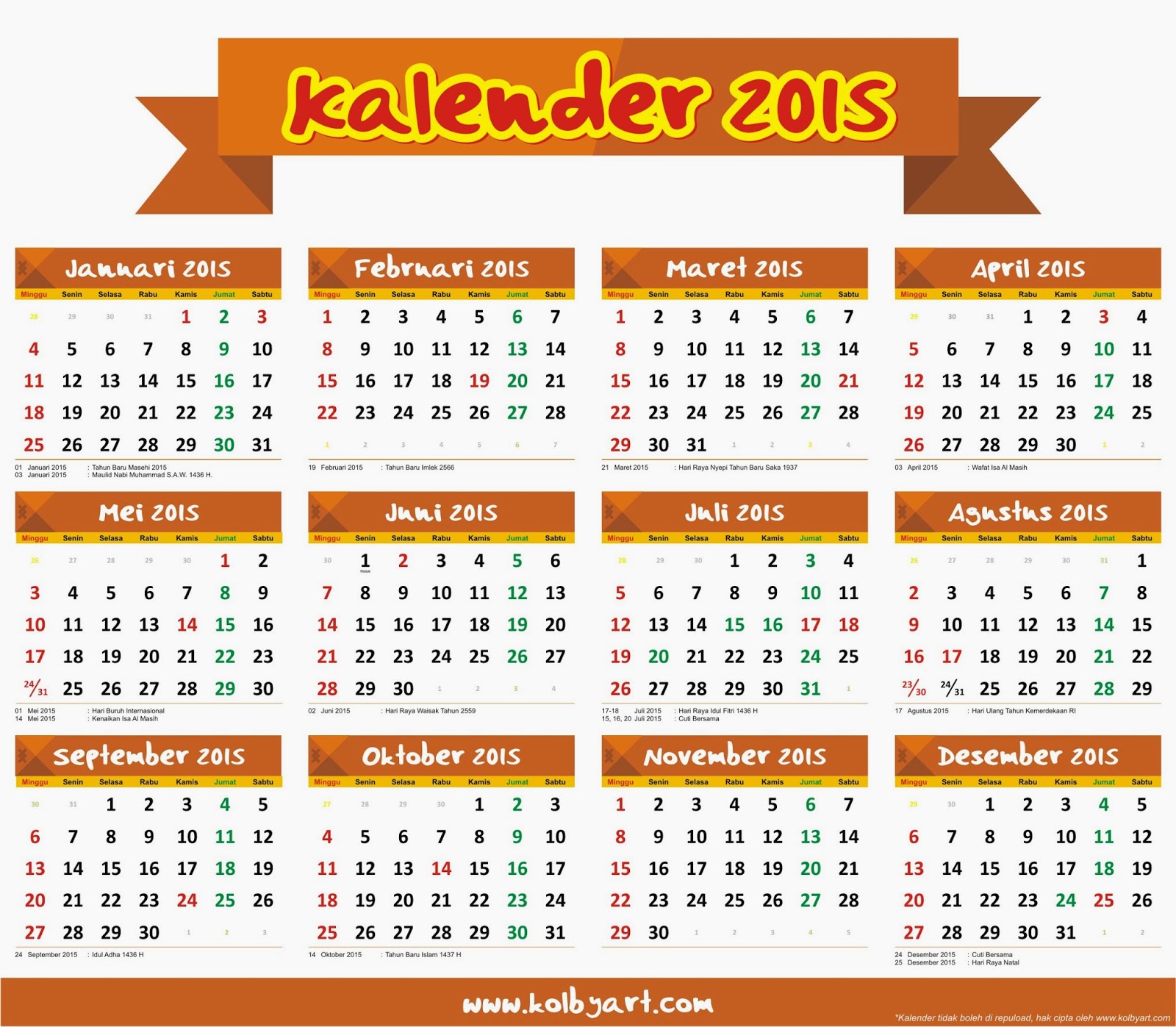 kalender 2015