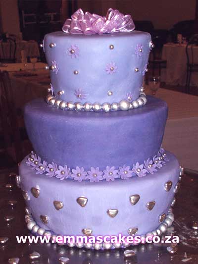 Picture of 3 Tier Purple Wedding Cake by Emma 39s Cakes Cape Town