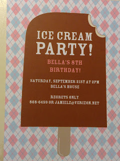 ice cream party invitation