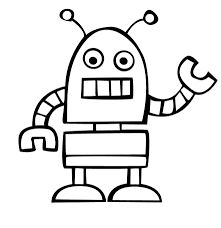 High quality robot coloring page