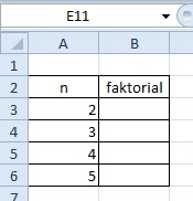 Fungsi Faktorial Pada Excel