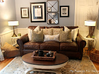 Living Room Decor With Leather Sofa
