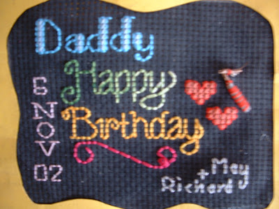 Cross Stitch Malaysia: A Birthday Card for my father in