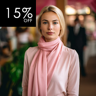 15% off pashminas until end of July