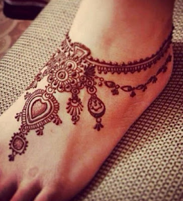 Leg Mehndi Design