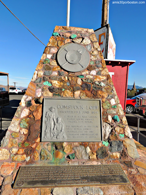 Placa de la Veta Comstock en Virginia City, Nevada