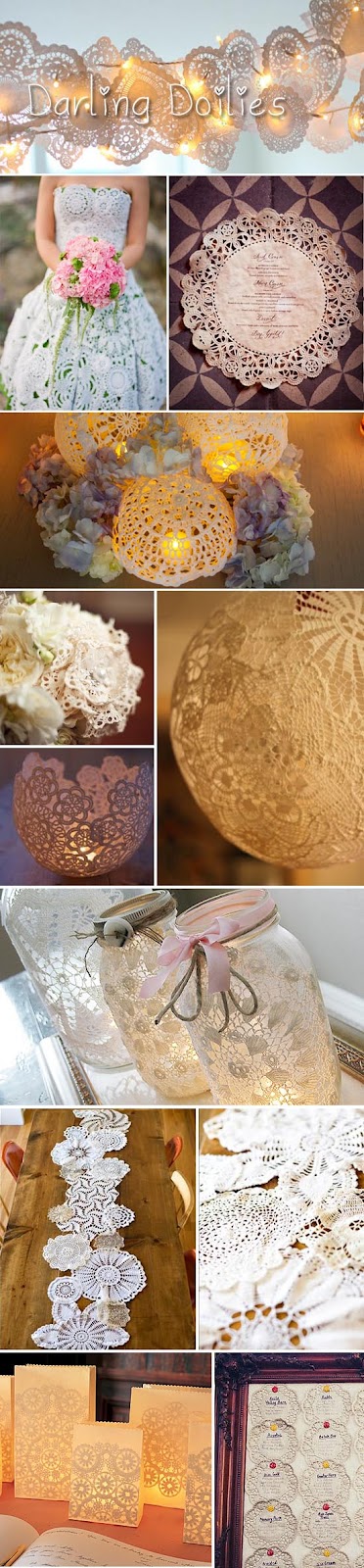 Incorporate doilies into the decor at your wedding and prepare to wow guests