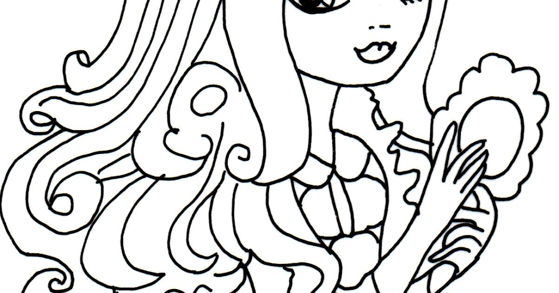 Free Printable Ever After High Coloring Pages: Apple White Getting