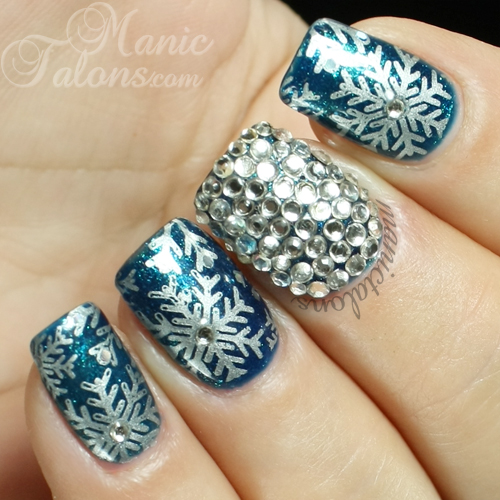 Snowflakes and Crystals Nail Art