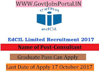 Educational Consultants India Limited Recruitment 2017-Consultant