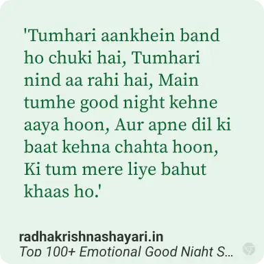 Best Emotional Good Night Shayari In Hindi