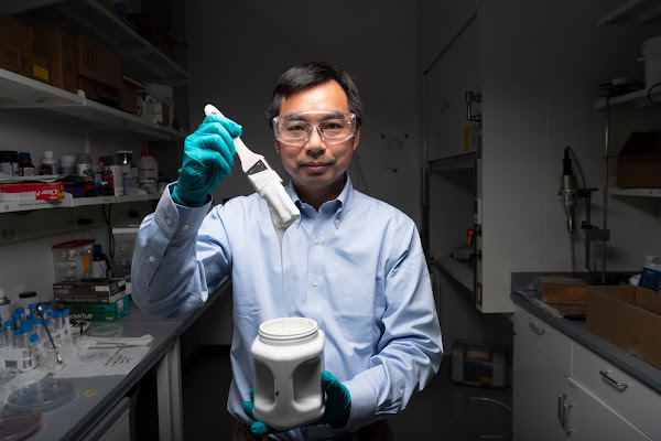 Xiulin Ruan, a professor of mechanical engineering at Purdue University, in his lab